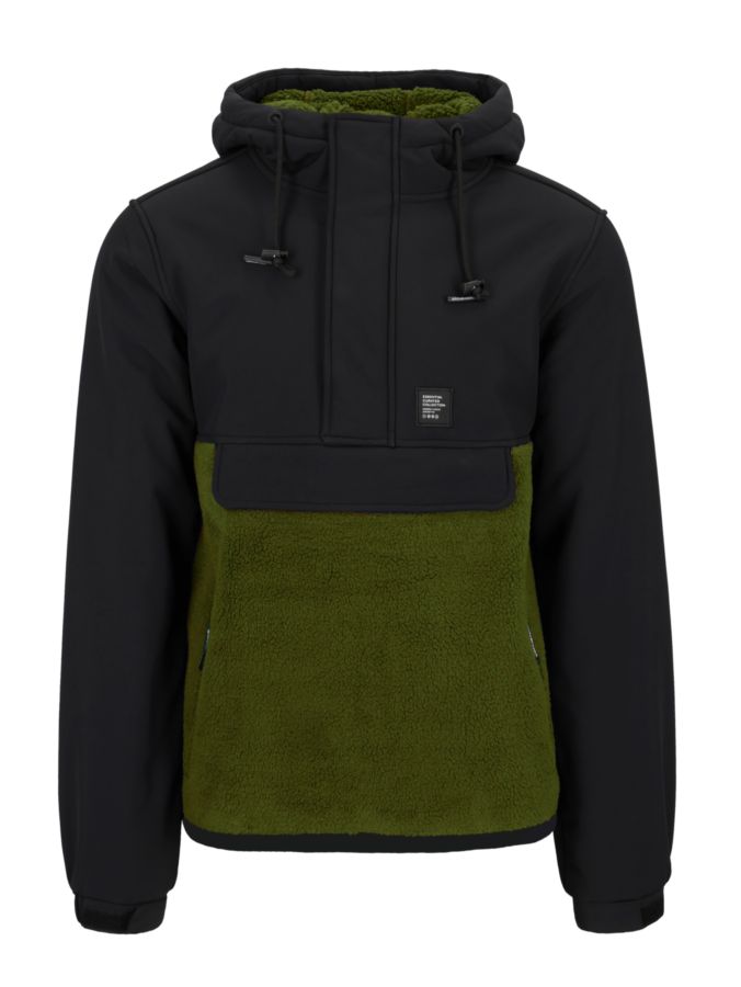 Sherpa Fleece Hybrid Trekking Jacke mit halblangem Reißverschluss "Essentials"